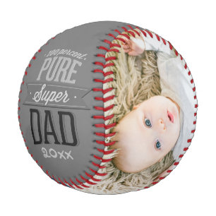 Fathers Day Personalised Pure Super Dad Baseball
