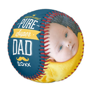 Fathers Day Personalised Pure Super Dad Baseball