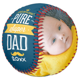 Fathers Day Personalised Pure Super Dad Softball
