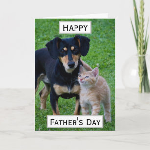 Father's Day Pet Dad Greatest Best Ever Photo Card