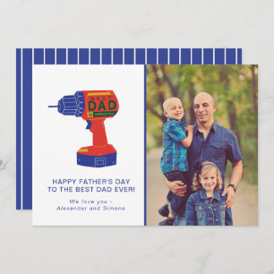 Father's Day Photo Best Dad Power Tool  Holiday Card