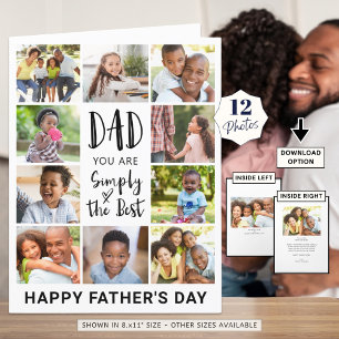 Father's Day Photo Collage BIG Personalised Card