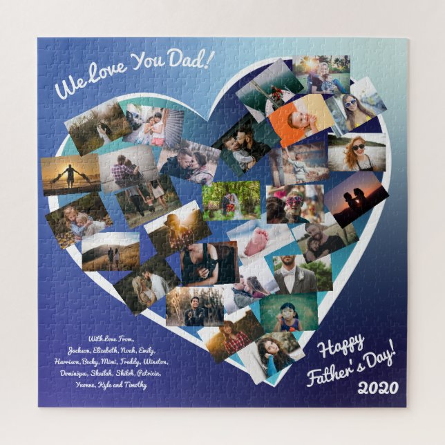 Father's Day Photo Collage Gift Custom Puzzle (Vertical)