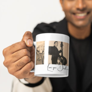 Fathers Day Photo Collage Love You Dad Coffee Mug