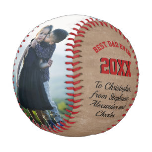Fathers Day Photo Full-Colour Gift Keepsake Baseball
