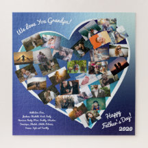 Father's Day Photo Grandfather Gift Custom Puzzle
