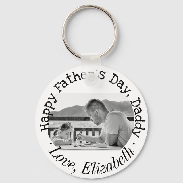 Father's Day Photo Key Ring (Front)