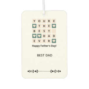 Father's Day Photo Name Plate Car Air Freshener