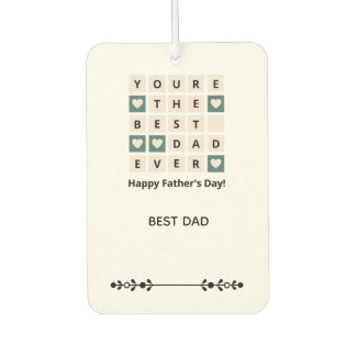 Father's Day Photo Name Plate Car Air Freshener
