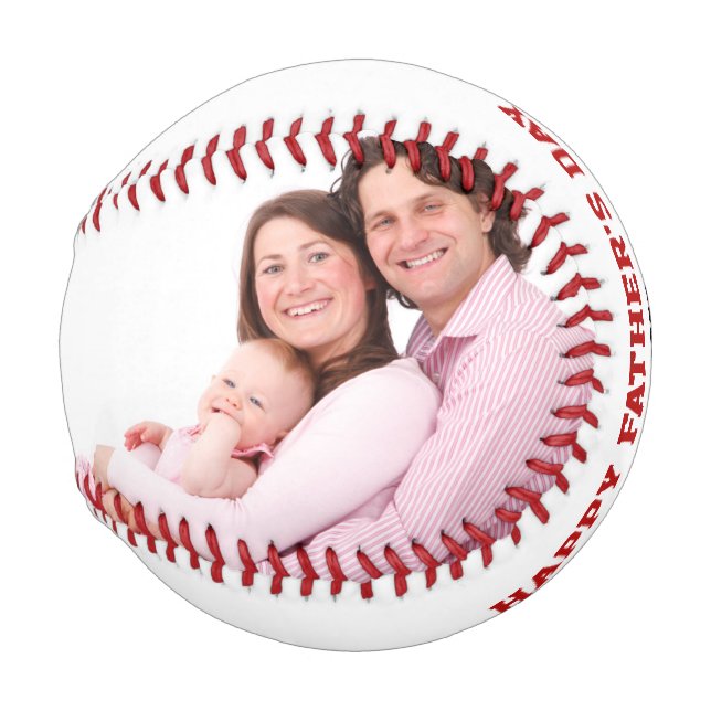 Father's Day Photo Personalised Baseball (Front Right)