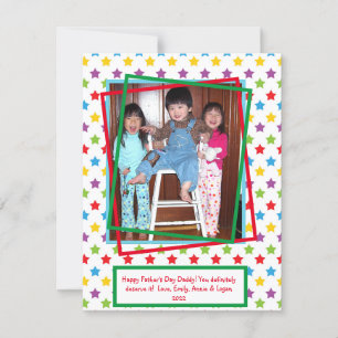  Father's Day Photo Template Colourful Stars
