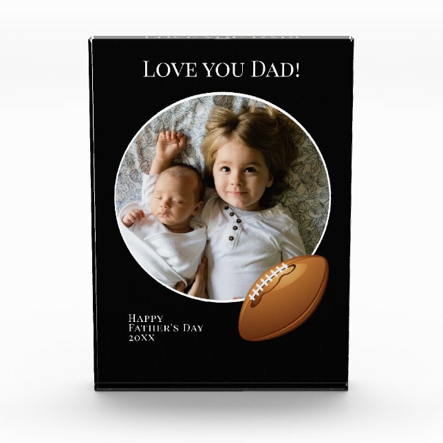 Fathers Day Photo with Football Block (Front)