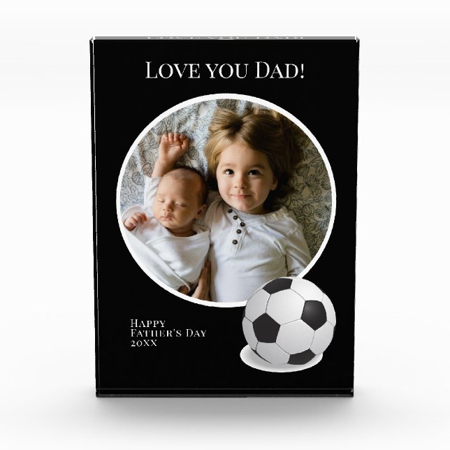 Fathers Day Photo with Soccer Ball (Front)