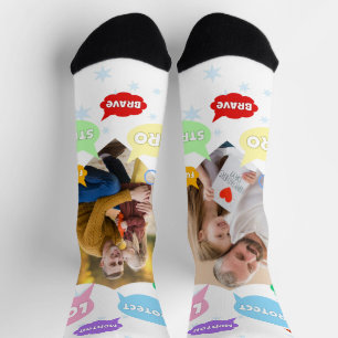 Fathers Day Photo Word Clouds Best Dad Father Socks