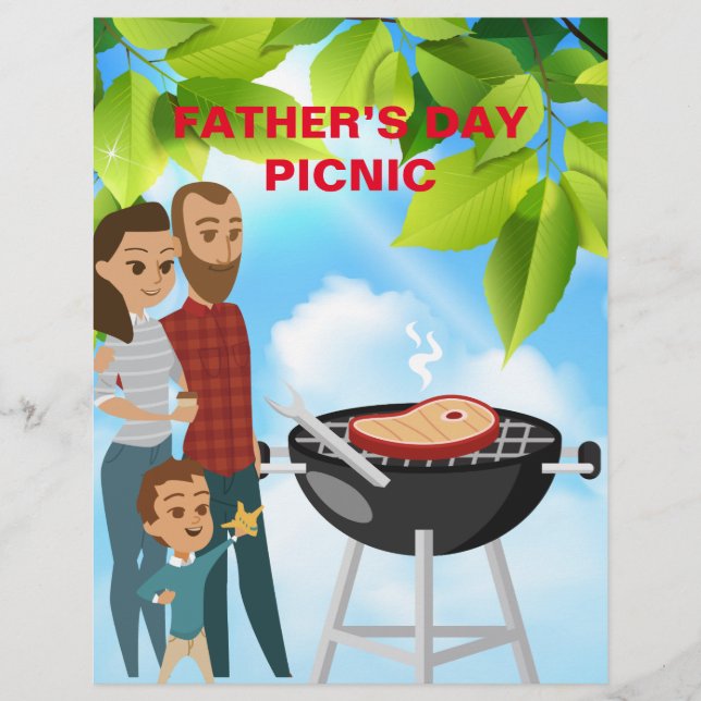 Fathers Day Picnic Event Template Flyer (Front)
