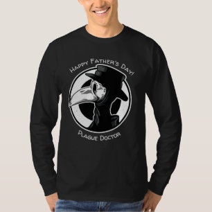 Father's Day Plague Doctor Bird Mask B/W Steampunk T-Shirt
