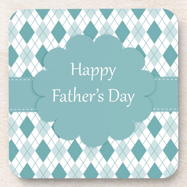 Fathers Day plaid Coaster (Front)