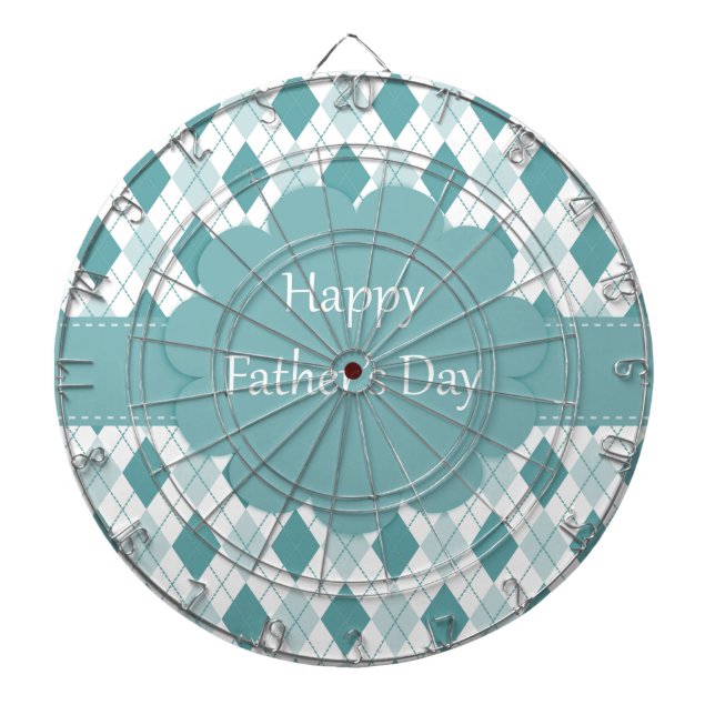 Fathers Day plaid Dartboard (Front)