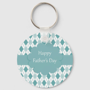 Fathers Day plaid Key Ring