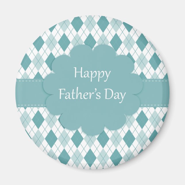 Fathers Day plaid Magnet (Front)