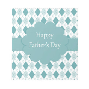 Fathers Day plaid Notepad