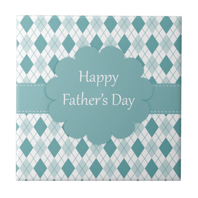 Fathers Day plaid Tile (Front)