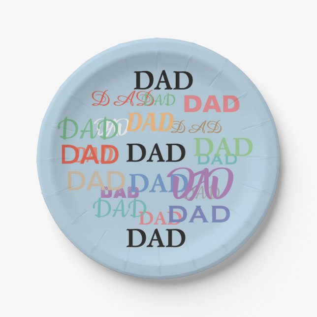 Father's Day Plates. Paper Plate (Front)