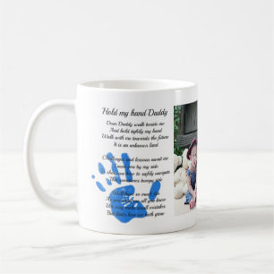 Fathers Day Poem Hold My Hand Handprint Dad PHOTO  Coffee Mug