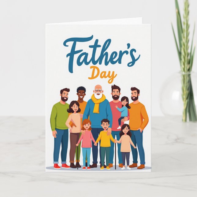 Fathers Day Portrait Art Card (Front)