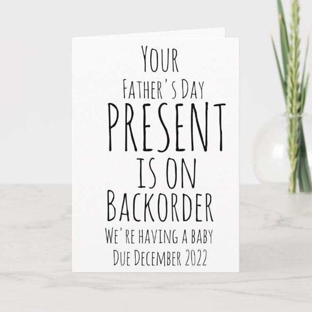 Fathers Day Pregnancy Announcement You (Front)
