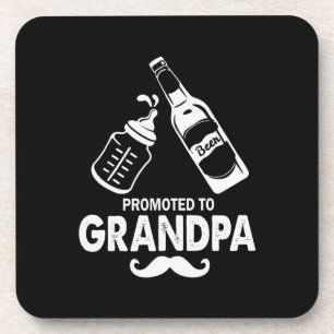 Father's Day Promoted To Grandpa Coaster