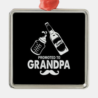 Father's Day Promoted To Grandpa Metal Tree Decoration