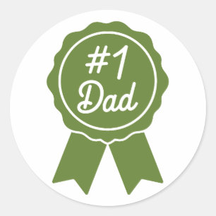 Father's Day Quote Classic Round Sticker