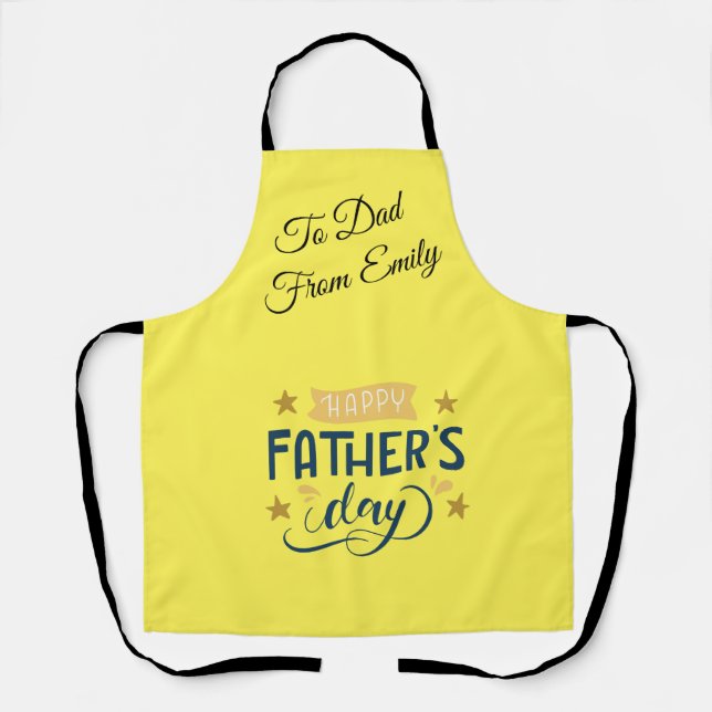 Father's Day quote Typography Apron (Front)