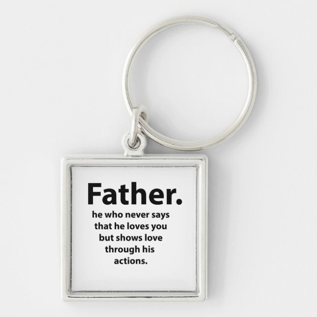Fathers Day Quote Typography Happy Fathers Day  Key Ring (Front)