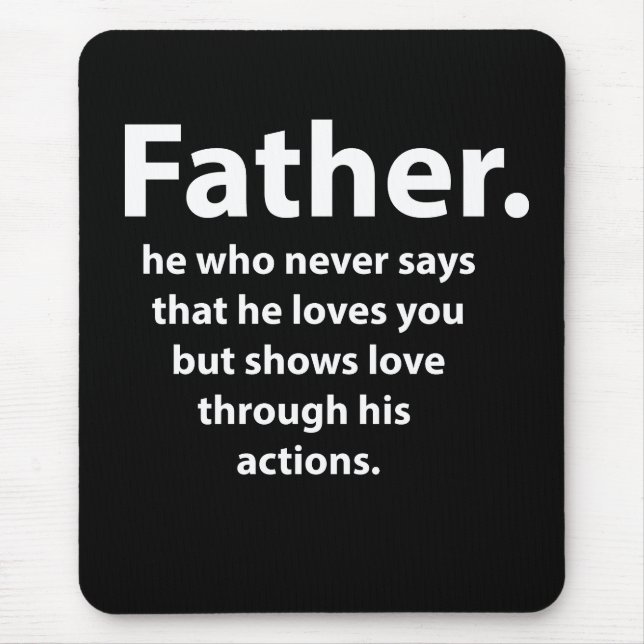 Fathers Day Quote Typography Happy Fathers Day  Mouse Mat (Front)
