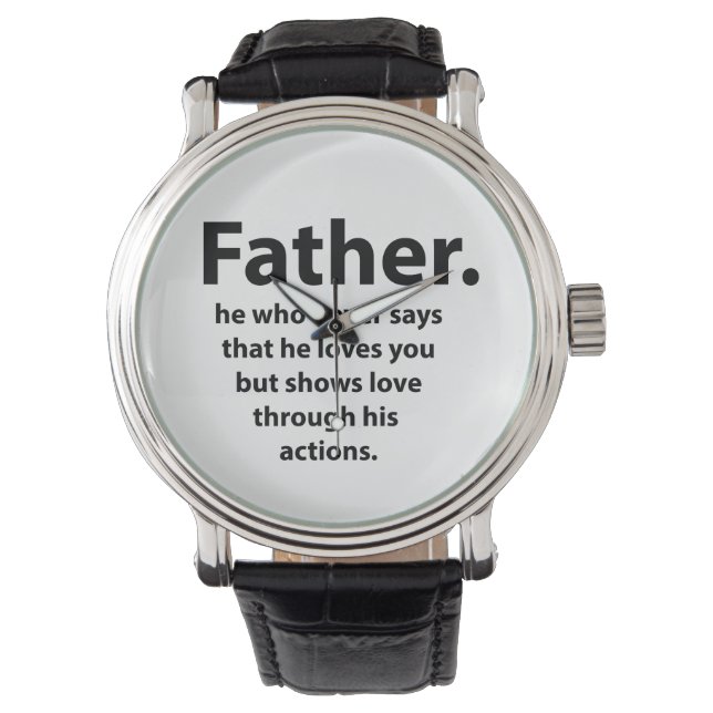 Fathers Day Quote Typography Happy Fathers Day  Watch (Front)