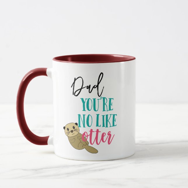 Father's Day Quotes River Otter Animal Humour Mug (Left)