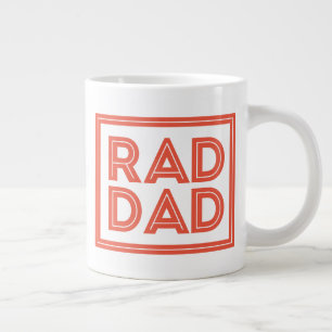 Father's Day - Rad Dad Large Coffee Mug