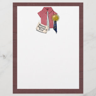 Father's Day Red Shirt with Barn Background Flyer