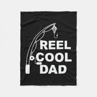 Father's Day Reel Cool Dad Fleece Blanket