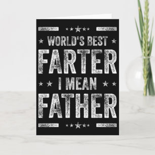 Father's Day Retro Dad World's Best Farter I Mean Card