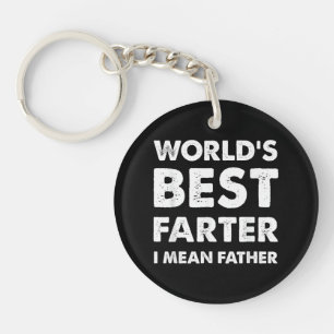 Father's Day Retro Dad World's Best Farter I Mean Key Ring