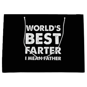 Father's Day Retro Dad World's Best Farter I Mean Large Gift Bag