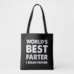Father's Day Retro Dad World's Best Farter I Mean  Tote Bag