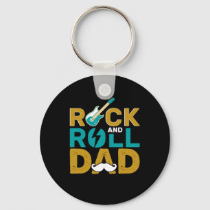Father's Day Rock And Roll Dad Key Ring