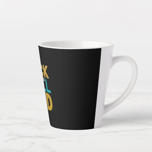 Father's Day Rock And Roll Dad Latte Mug (Right)