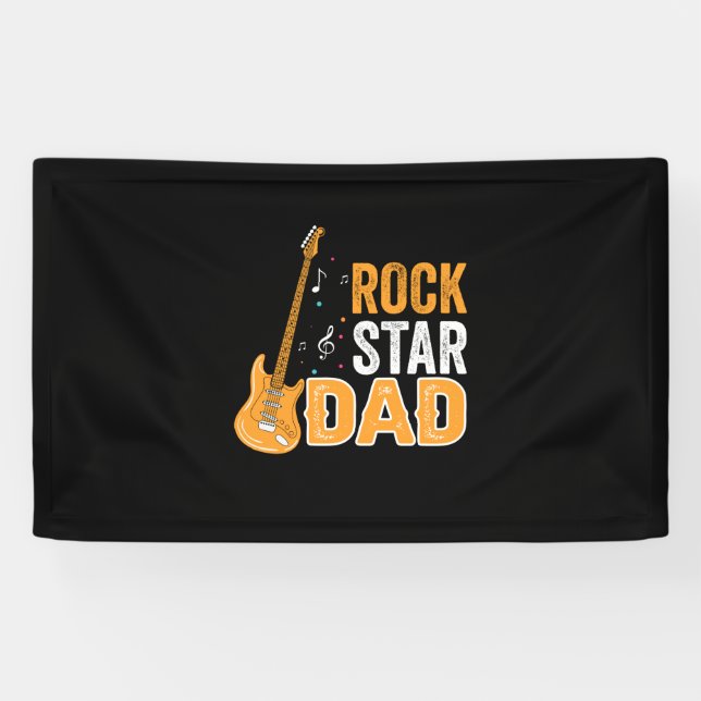 Father's Day Rock Star Dad Banner (Horizontal)