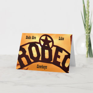 Father's Day Rodeo Cowboy Card