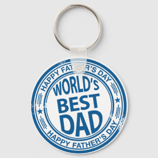 Father's day rubber stamp effect key ring